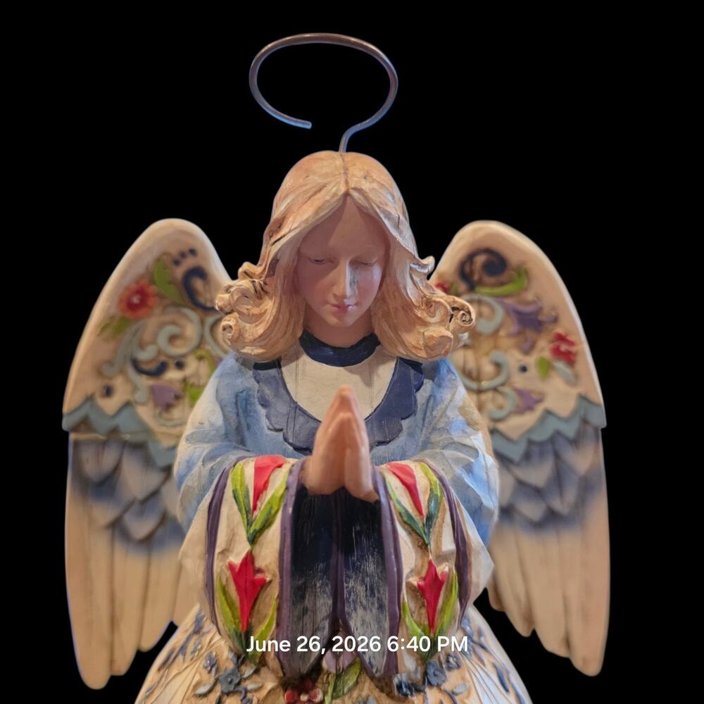 Jim Shore 4003513 "Peaceful Journey" Angel Figurine Enesco 11" Praying Memoriam - Picture 2 of 13